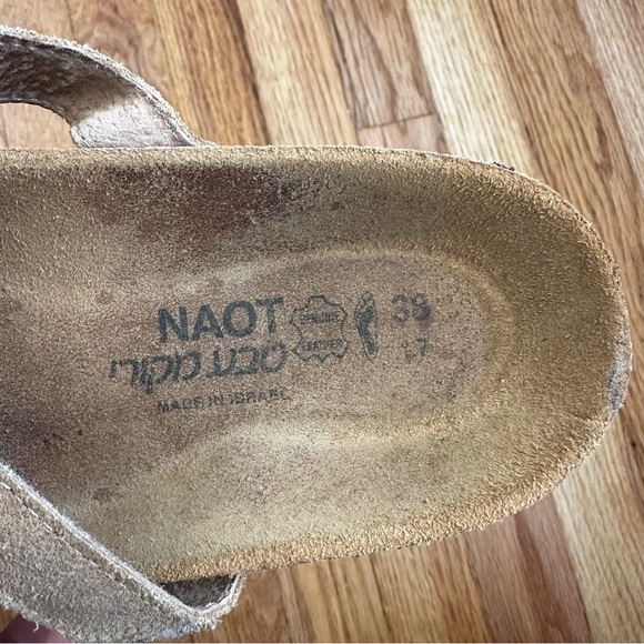 NAOT Aspen Silver Pewter Rhinestone Wedge Slide On Sandals Women’s Size 38 - Picture 8 of 11